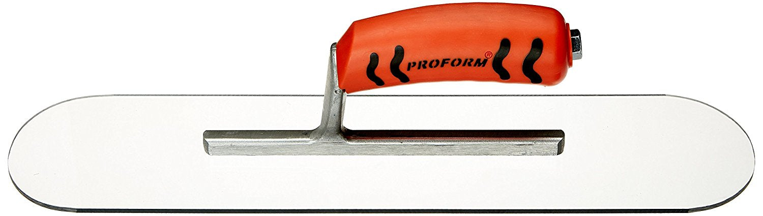 16" x 4" Round end Plexi-Plastic pool trowel