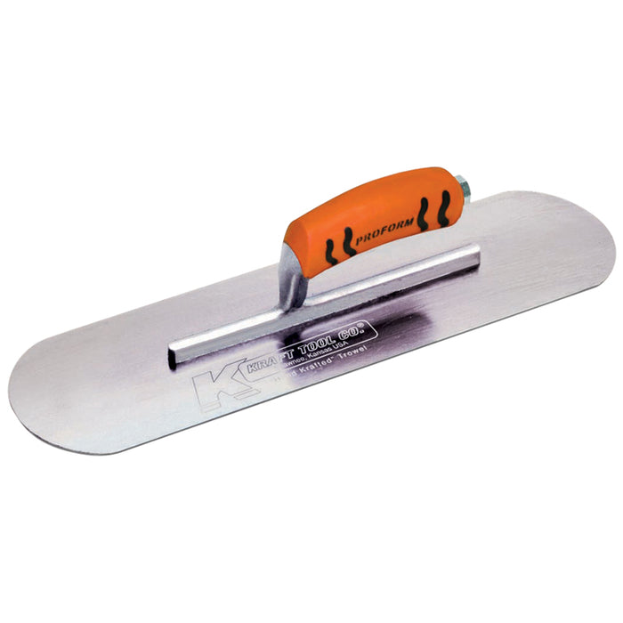 16" x 4" Swedish Stainless Steel pool rounded end pool trowel