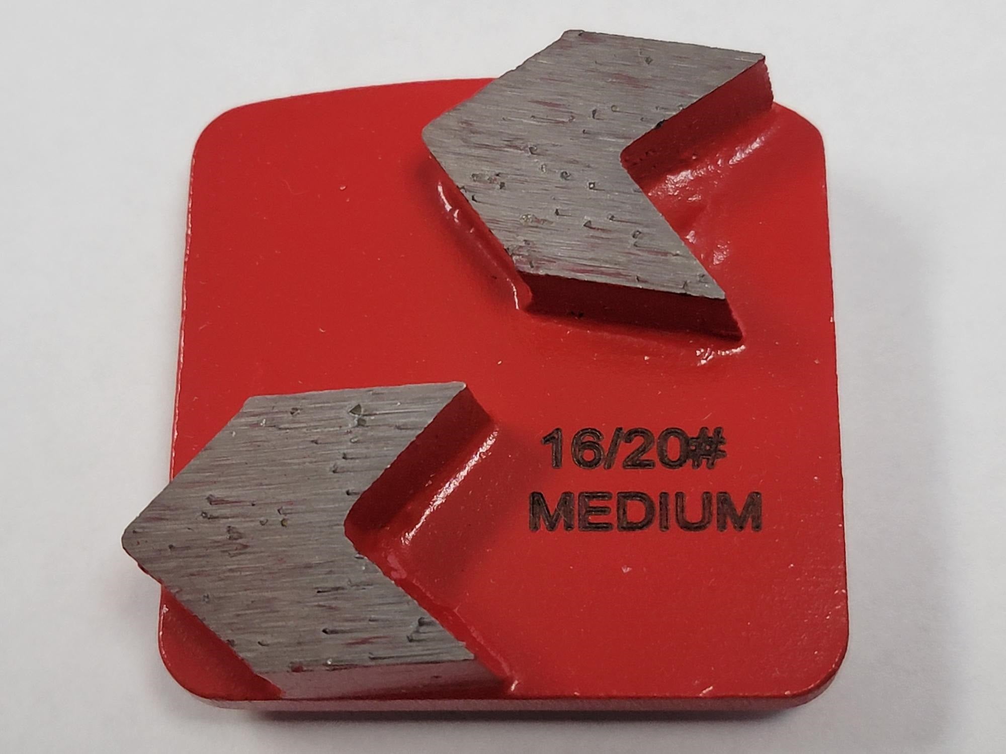 16/20 grit Redi Lock Medium bond double Arrow segment