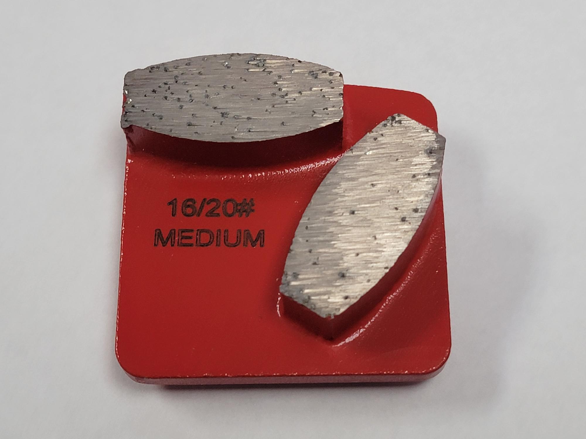 16/20 grit Redi Lock Medium bond double Bar segment