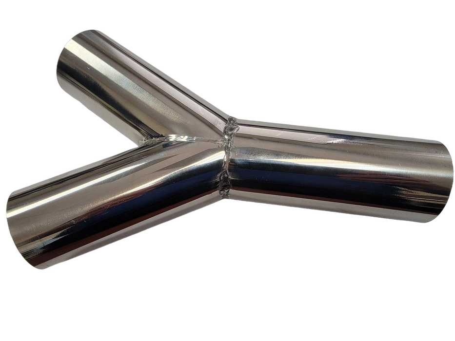 'Y' pipe for vacuum - 2" x 2" x 2" Stainless steel